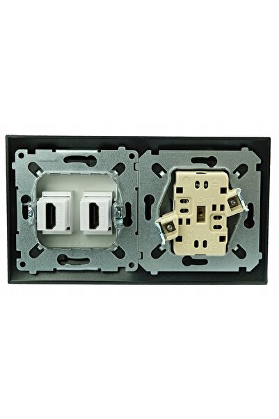 NO BRAND Priză de perete cu 2 porturi HDMI, alimentată, 230V