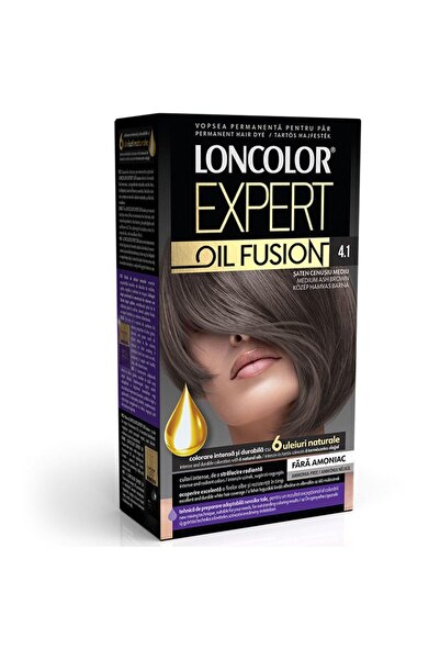 Loncolor Expert Hair Dye, Oil Fusion, 4.1 Medium Ash Satin
