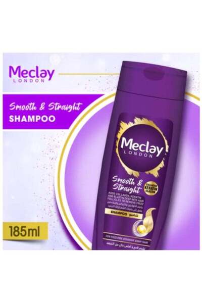 Meclay London Smooth & Straight Shampoo 185ml – Sulfate-Free Formula with Ker...
