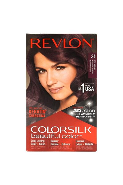 Revlon Hair Dye, Color Silk, 34 Deep Burgundy