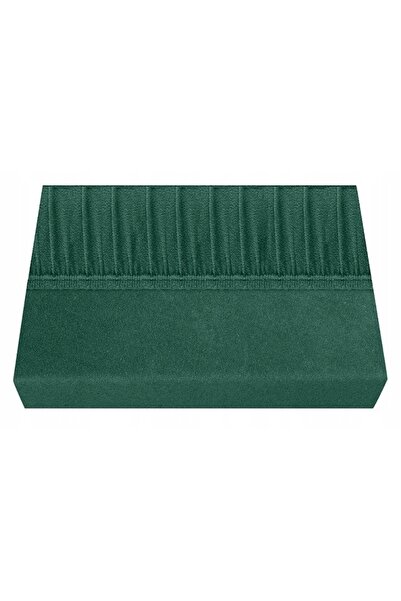 NO BRAND Cearșaf de pat din frotir cu elastic gros 140x200 verde