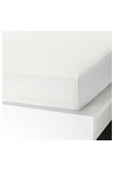 NO BRAND ULLVIDE Cearșaf de pat elastic alb 140x200 cm