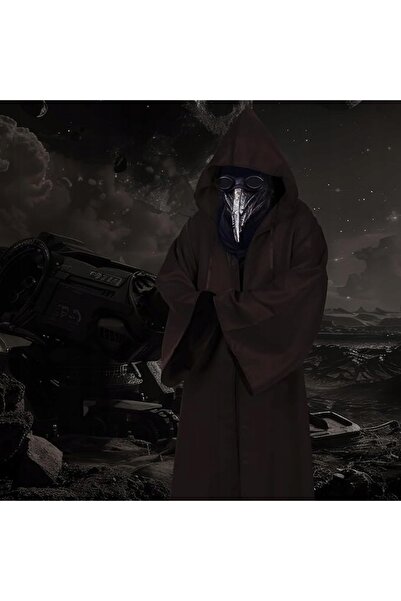 NO BRAND Pelerină cu glugă lungă, costum Jedi Vampir, robă maro, mărimea XL