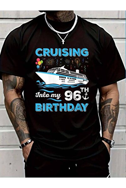 799 100% Cotton Womens Cruise Squad Funny Cruising Into My 96th Birthday T-Sh...