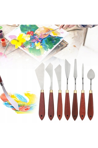 NO BRAND Spatule pentru pictură, 7 bucăți, set de unelte spatulă pentru vopsea