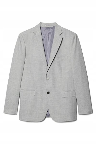 NO BRAND Jachetă gri elegantă clasică simplă netedă cu nasturi Burton 52