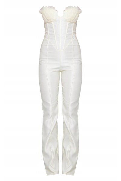 NO BRAND Prettylittlething body de cocktail din satin ecru 32
