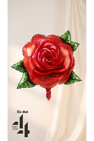 Öz-bal Red Rose Shaped Foil Balloon Valentine's Day Marriage Proposal Romanti...
