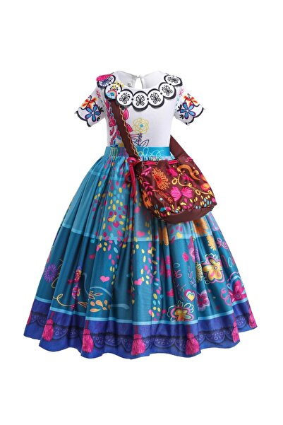 NO BRAND Rochie Costum Mirabel Encanto Magică pentru Bal de Carnaval 128 134