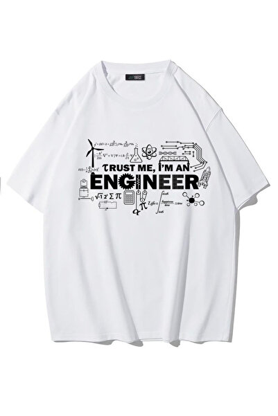 BRZ COLLECTION تي شيرت للجنسين مقاس كبير يحمل عبارة Trust Me, I'm An Engineer...