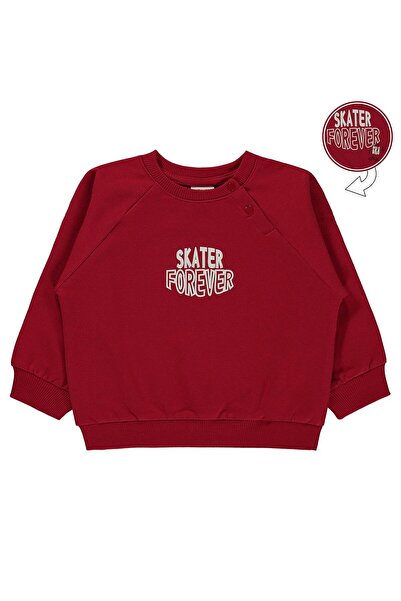 Civil Baby Skater Forever Printed 6-18 Months Sweatshirt - Red