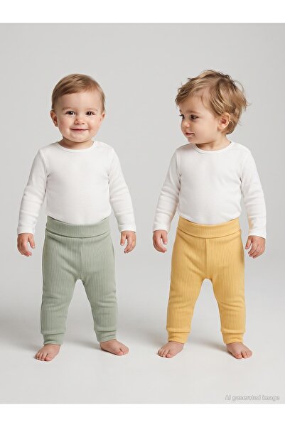 Minidamla Patiksiz Basic 2'li set 3-12 Ay Tek Alt Bebe - Yeşil
