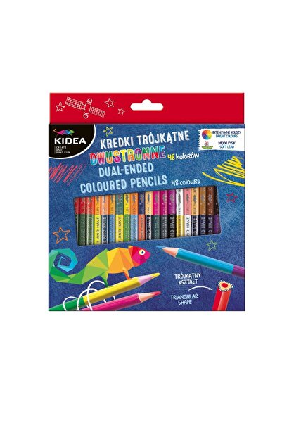 Kidea Set de 24 creioane cu 2 capete 48 culori, KTD48KKA