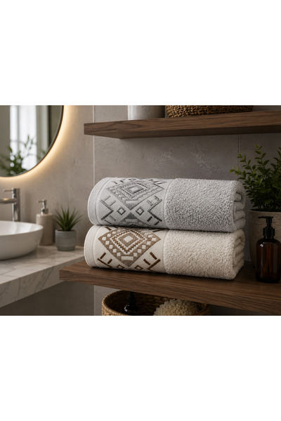 MYSOFTHOME Hand and Face Towel 2 Pieces Cotton 50X90 cm