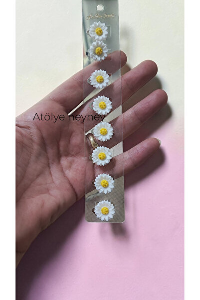 OEM Saç Tokası Klipsli papatya 8 âdet