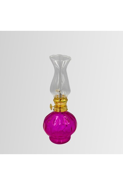Yerli İdare Kandil Nostalji Gaz Lambası Mini Pembe