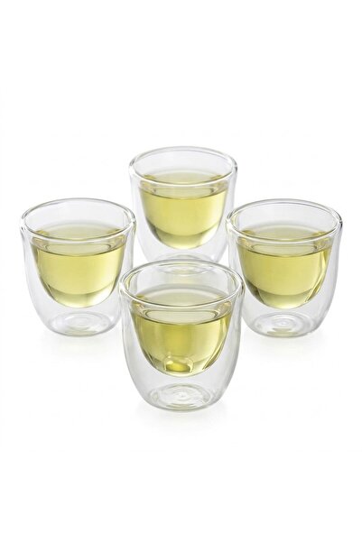 NEOFLAM Double Wall Cawa Cup Glass Set – 4 Pcs – 70 ml