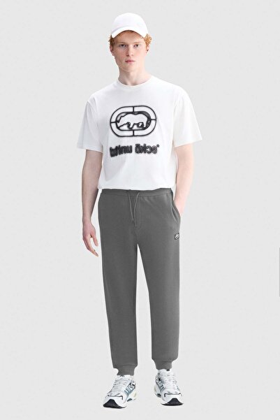 ecko unltd. بنطلون رياضي رجالي فضفاض مطبوع من FREDERICK باللون الرمادي