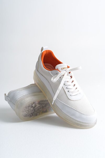pabucmarketi Lace-Up Men's Sports Shoes White Orange