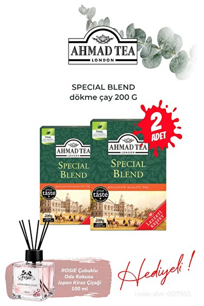 Ahmad Tea 2 عبوة من شاي سبيشال بليند 200 جرام وعطر الغرفة