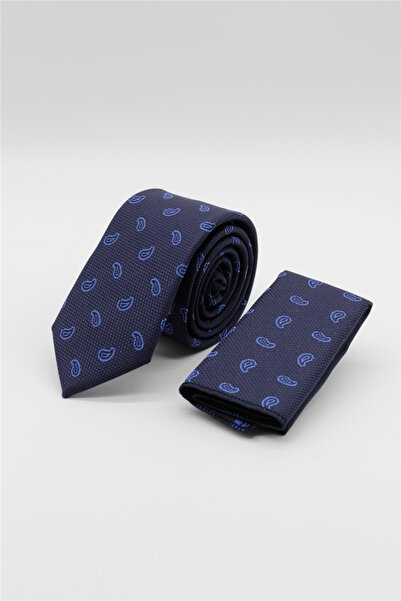 İmza Navy Blue Patterned 6 cm Tie 1090255120