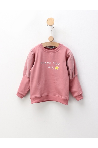 MiniKids Bluza Thank You All, roz-prafuit