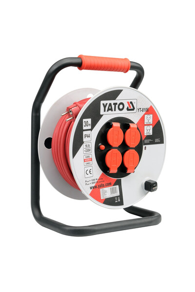 VOREL by YATO Tambur prelungitor 30m, 4 prize, 3x2.5mm² YT-8106