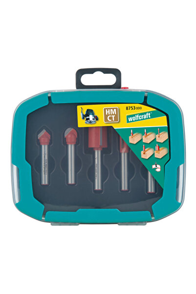 Wolfcraft Set de freze pentru canelare [5 bucăți]