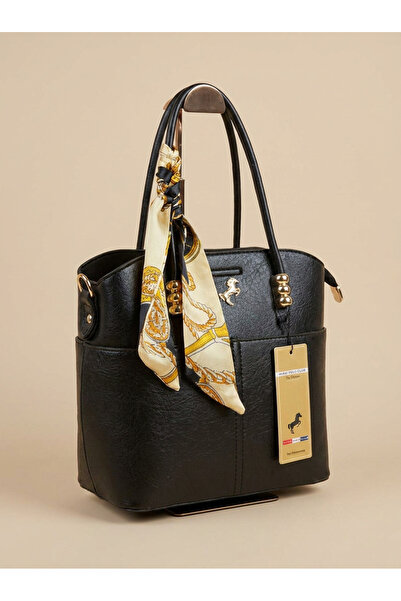 Miami Polo Club Leather Look Women's Hand and Shoulder Bag with Scarf