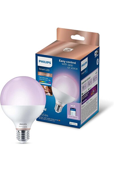 Philips Smart Lighting LED Globe Ampul G95 E27 75W Eşdeğer RGB - Google Home,...