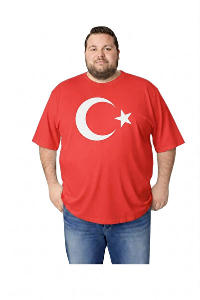 sngl tekstil Tricou cu mânecă scurtă pentru bărbați, mărime mare, cu stea și ...