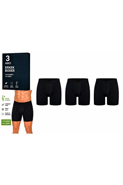 Yıldız Çamaşır Boxeri din lycra de bambus pentru bărbați (320-324) - 3 bucăți