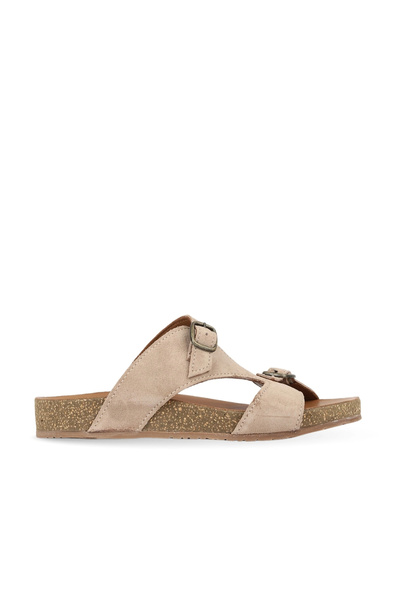 BUENO Vts.Drk-Pel.Nwt-Sl.Beg Women's Flat Slippers