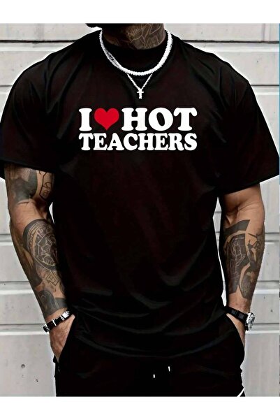 799 تي شيرت I Love Hot Teachers مصنوع من القطن بنسبة 100% للرجال والنساء، تي ...