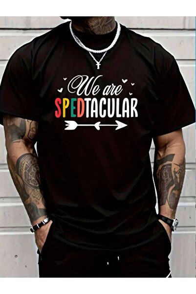 9TAY تي شيرت 100% قطن للتعليم الخاص بتصميم We Are SPEDtacular SPED Teacher لل...