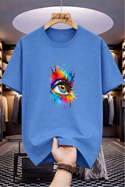 Pink Sky Premium Oversize T-Shirt 100% Cotton Unisex Comfortable Fit Trending...