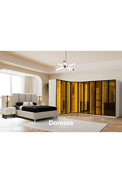 Doressa Living Flen Full Reflekte Camlı Köşe Yatak Odası Takımı