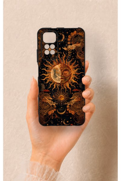 Vip Case حافظة سيليكون متوافقة مع Redmi Note 11S بنمط شمس ميستيك