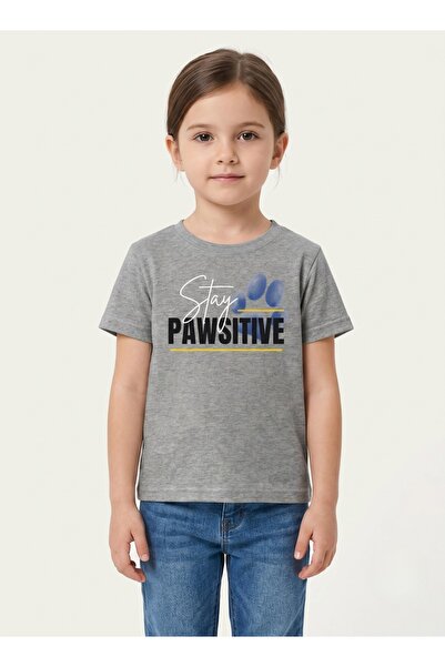 Babyqlo Stay Pawsitive Printed tee for girls