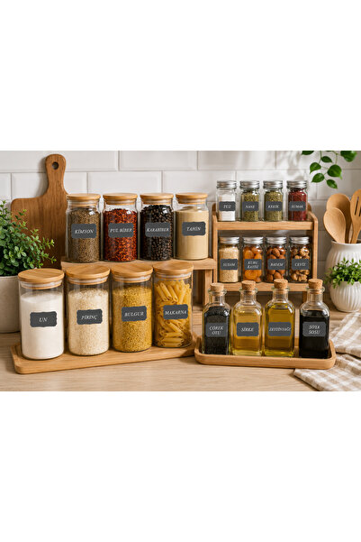 cyatelier Kitchen Organizer Label Set |   Spice Rack Label |   Jar Sticker | ...