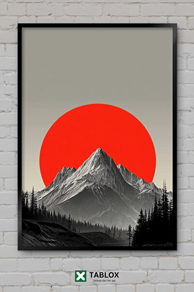 TABLOX Muntele Fuji Japonia Tablou decorativ din MDF, cu estetică minimă, înr...