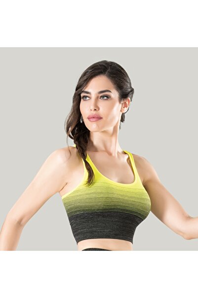 Miss Fit تصميم حمالة صدر رياضية ناعمة بدون أغطية بحزام سميك ومتقاطع على الظهر