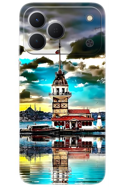 TECNO Spark 50 4G (KN4n) Uyumlu Kılıf Desen Baskılı Silikon Kız Kulesi STK:69...