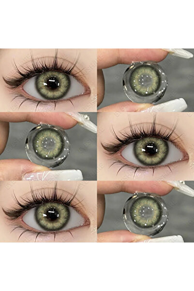 EyesPro RICHGRIL GREEN DOĞAL GÖRÜNÜMLÜ YEŞİL GÖZ LENSİ YANMA BATMA YAPMAZ 1 Y...