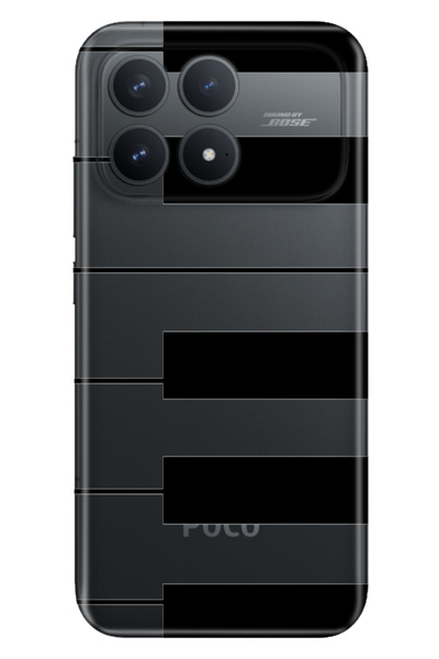 Cekuonline Poco F8 Pro 6.59" Kılıf Renkli Silikon Baskılı TPU Piyano