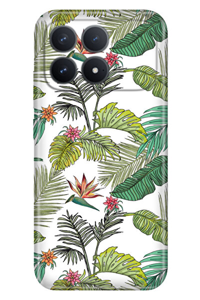 Cekuonline Poco F8 Pro 6.59" Case Decorative Silicone Printed Cover Tropical
