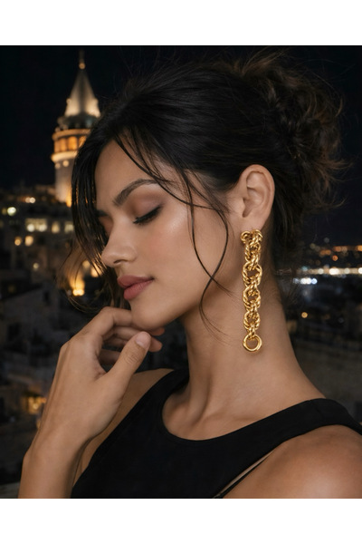 ILSA Thick Rope Chain Lightweight Pendant Earrings