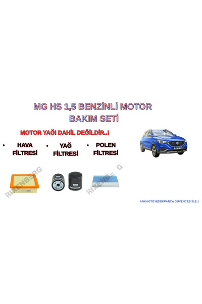 MG HS 1,5 MOTOR BAKIM SETİ
