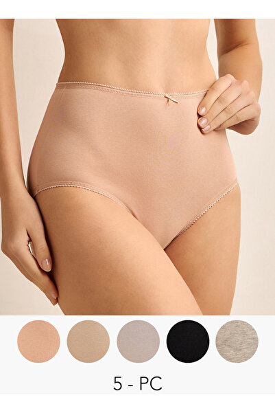 Splash FAV Set of 5 - Full Briefs High Waist with Bow Detail