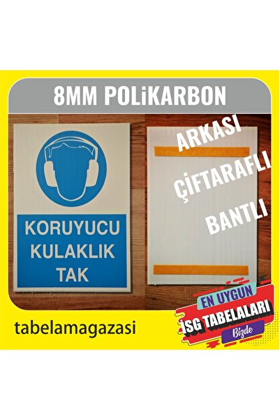 DURAK REKLAM Protective Ear Muffs Use Work Safety Sign A2 40X60 cm